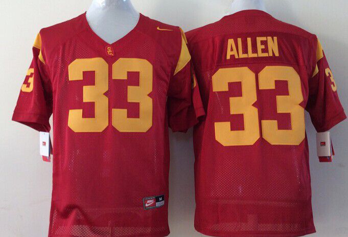 Men USC Trojans #33 Allen Red Nike 2025 NCAA Jersey